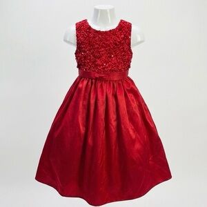 Sugar Plum Satin & Lace Party Dress Holiday-Girls Size 4-Holiday Gala Wedding